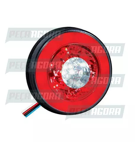 LANTERNA TRASEIRA LEDS 4 FUNCOES DIRECIONAL/POSICAO/FREIO/RE BIVOLT HALO LIGHT V