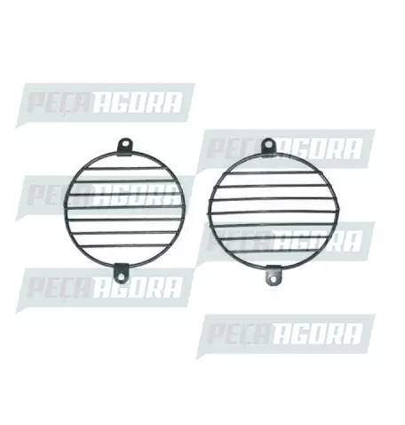 PAR GRADE PROTETORA FAROL AUXILIAR CROMADO PARA SCANIA P/G/R HIGHLINE 2008/2014 
