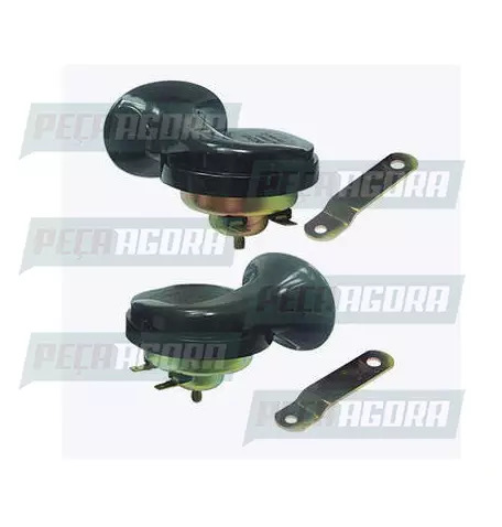 PAR BUZINA CARACOL 12V DUPLA 02 TERMINAIS UNIVERSAL AVX (454728)