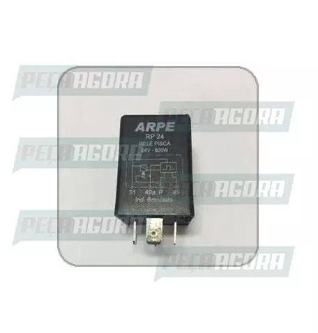 RELE PISCA COM 04 TERMINAIS SEM SUPORTE MERCEDES BENZ/MARCOPOLO/VOLVO/RANDON 24V