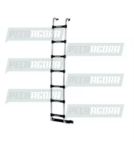 ESCADA TRASEIRA CROMADO PARA SCANIA S 2019 LONGA 2218MM 7 DEGRAUS FABBOF (459166