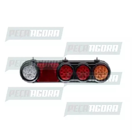 LANTERNA TRASEIRA KIT LIBRELATO COM 40 LEDS COM TRIANGULO 24V ESQUERDO BRASLUX (