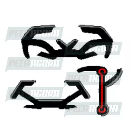 CANALETA VIDRO FORD CAMINHAO 93...98 SAPAO COM PESTANA (6 PECAS) UNIVEL (442127)