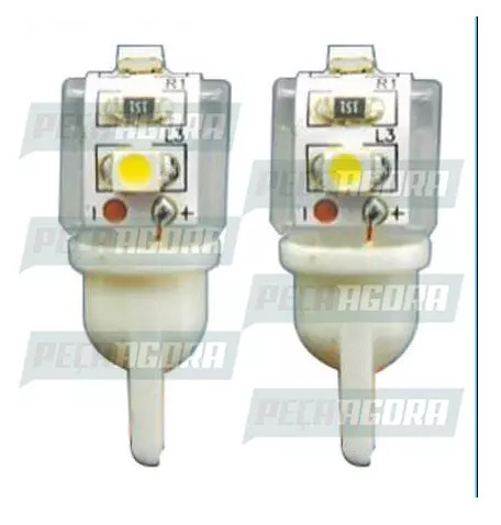PAR LAMPADA IMPORTADA LED ESMAGADA 24V 03 LEDS AZUL (PAR) (439921)