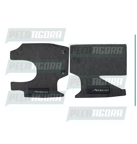 TAPETE PVC MERCEDES BENZ ATEGO 2 PECAS CINZA (439404)