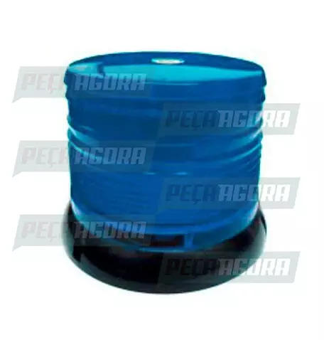 SINALIZADOR ''GIROFLEX'' DUPLA FUNCAO AZ 24V 100 LEDS ROTATIVO MAGNETICO DNI (44