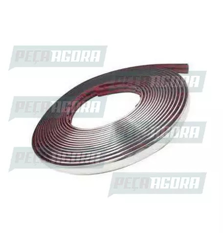 FRISO COLANTE LISO 10MM (ROLO COM  20 MTS.) CROMADO (423127)