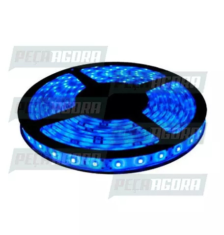 LAMPADA IMPORTADA LED FITA 24V 300 LEDS AZUL SLIM (05 MTS) SILICONE (445783)