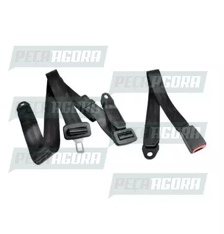 CINTO SEGURANCA 3 PONTAS KOMBI/CAMINHAO - 90 CM PARTE DA FEMEA PRETO ESPECIAL (4