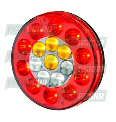 LANTERNA TRASEIRA CARRETA MULTFUNCAO LED 12V POSICAO FREIO RE SETA - SINALSUL 20