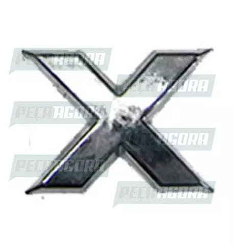 EMBLEMA CROMADO ADESIVO VOLKSWAGEN/MAN ''X'' (445516)
