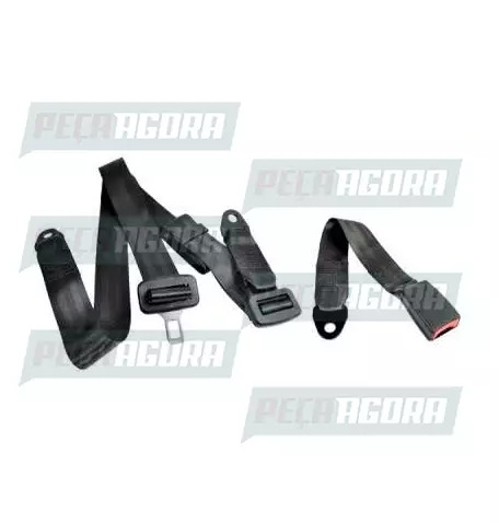 CINTO SEGURANCA 3 PONTAS 50 CM PARTE DA FEMEA PRETO ESPECIAL (445757)