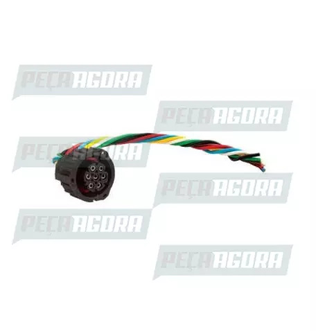 CHICOTE CONECTOR LANTERNA TRASEIRA UNIVERSAL 7 VIAS FEMEA PADRAO CAMINHAO MERCED