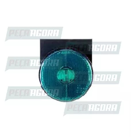 LANTERNA LATERAL LED UNIVERSAL COM SUPORTE VERDE 24V BRASLUX (443076)