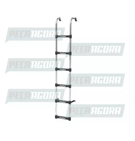 ESCADA TRASEIRA PRETA DAF XF105 SPACE CABINE LONGA 6 DEGRAUS SEM FURAR FABBOF (4