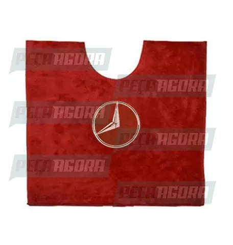 TAPETINHO PELUCIA CHINIL MEIA LUA MOTORISTA 55X50 MB VERMELHO (441842)