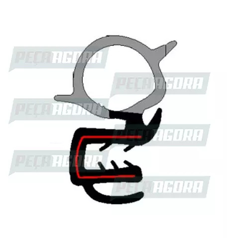 BORRACHA PORTA PARA SCANIA SERIE 5 09... FIXA CARROCERIA COM ABA AUTOTRAVI (4428