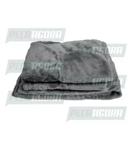 CAPA PELUCIA CHINIL BANCO S/LOGO VOLVO VERMELHA SO CARONA GAUCHA CINZA (457560)