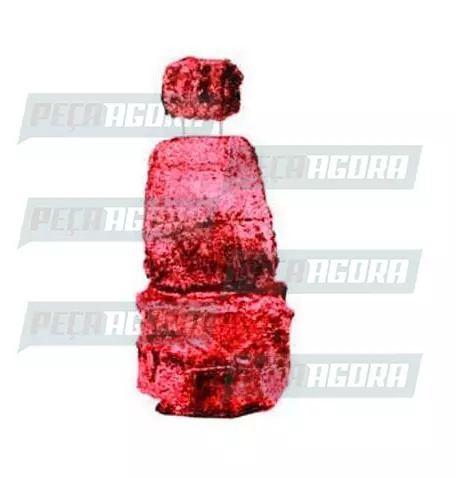 CAPA PELUCIA CHINIL BANCO S/LOGO MB ATEGO 2011 MOTORISTA GAUCHA VERMELHA (456323