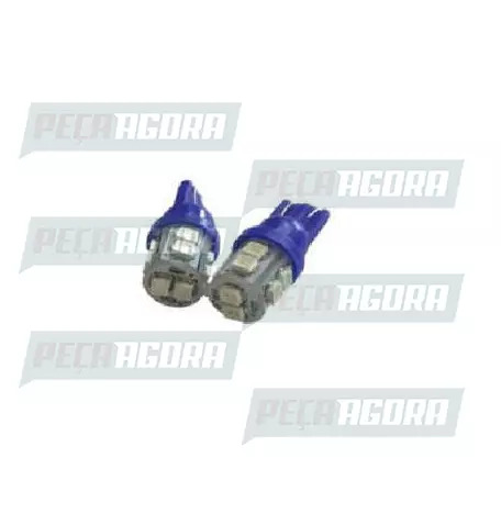LAMPADA IMPORTADA LED ESMAGADA 12V 10 LEDS AZUL (454894)