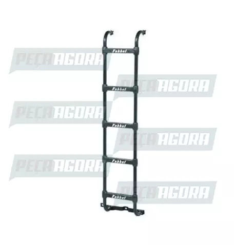 ESCADA TRASEIRA PRETA DAF XF105 SPACE CABINE CURTA 5 DEGRAUS SEM FURAR FABBOF (4