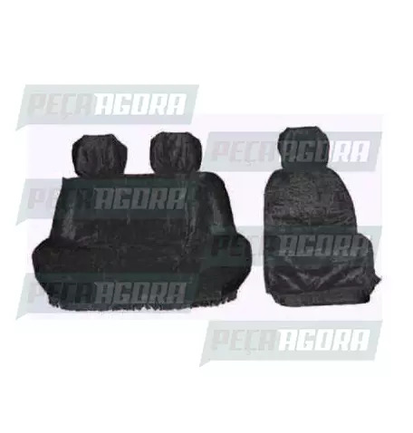 CAPA PELUCIA CHINIL BANCO S/LOGO SINOTRUCK GAUCHA PRETA (440033)