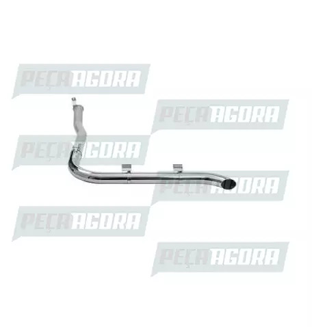 TUBO TERMINAL CURVO CROMADO 4,5'' LONGO 1590MM ESQUERDO (KIT PARA SCANIA NTG) 20