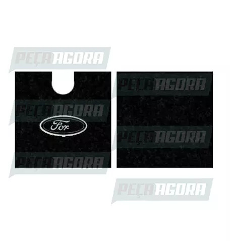 PAR TAPETE CARPETE C/LOGO FORD 50X60 (PAR) FORRADO (444881)
