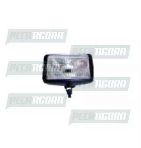 FAROL MILHA RETANG.RAIADO 12V 154MMX93MM H3 COM ARO PRETO (455141)
