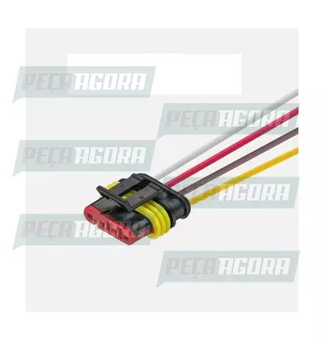 CHICOTE LANTERNA TRASEIRA COM CONECTOR 4 VIAS SELADO BRASLUX (443002)