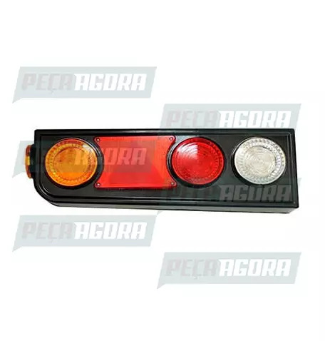 LANTERNA TRASEIRA CARRETA RANDON MODERNA LED 24V COM TRIANGULO SEM ABA DIREITO A