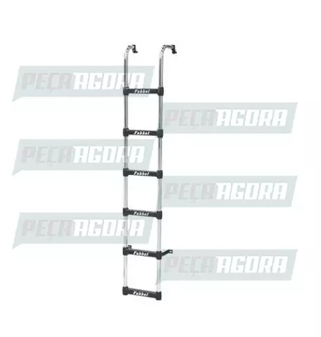 ESCADA TRASEIRA PRETA PARA IVECO STRALIS HI-WAY SEM FURAR CABINE 2260MM 7 DEGRAU
