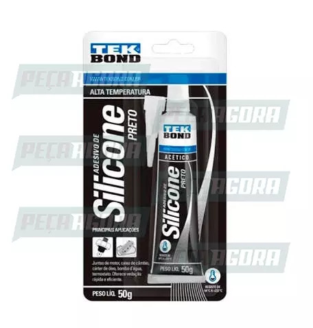 SILICONE DE VEDACAO ACETICO 50G PRETO ALTA TEMPERATURA BLISTER TEKBOND (448039)