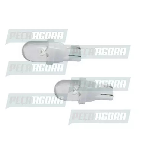 PAR LAMPADA IMPORTADA LED ESMAGADA 12V 01 LED T10 BRANCA COMUM (458442)