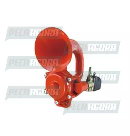 BUZINA A AR UNIVERSAL CAMINHOES COM VALVULA ELETRICA 12V VERM. THZ (443443)