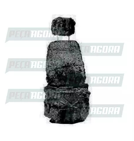 CAPA PELUCIA CHINIL BANCO S/LOGO MB ATEGO 2011 MOTORISTA GAUCHA PRETA (456322)