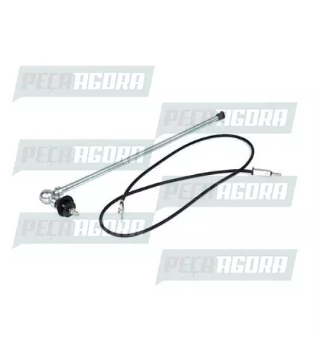 ANTENA FORD CARGO-MERCEDES-BENZ 1618 BICUDO TETO FLEXIVEL 35 CMS COM BASE CROMAD