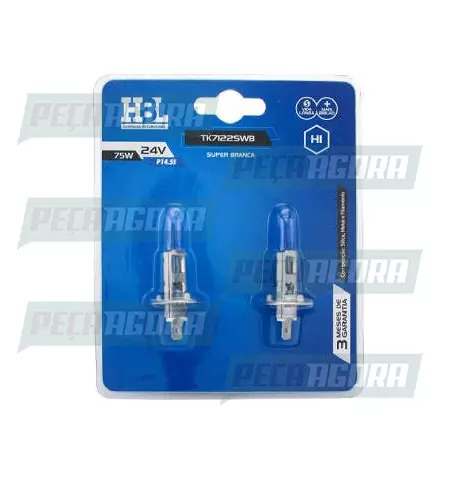 LAMPADA IMPORTADA H-1 24V 075W SUPER BRANCA (459706)