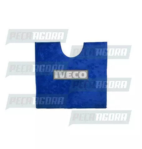 TAPETINHO PELUCIA CHINIL MEIA LUA MOTORISTA 55X50 PARA IVECO AZUL (441835)