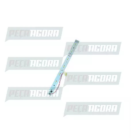 LAMPADA IMPORTADA LED REGUA 24V 06 LEDS BRANCO 40CM COM CHICOTE (453453)