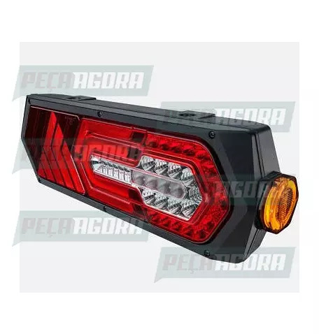 LANTERNA TRASEIRA CARRETA TURN COM LED 24V DIREC.SEQUENCIAL/POS.DUPLAS FIX.SUPER