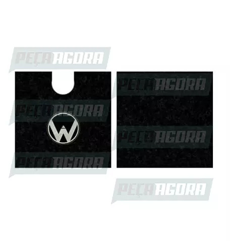 PAR TAPETE CARPETE C/LOGO VW 50X60 (PAR) FORRADO (444886)