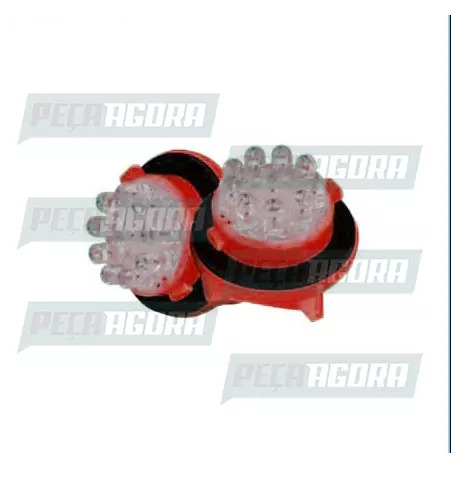 LAMPADA IMPORTADA LED 1034 12V 10 LEDS VERMELHA SOQUELED (UNIDADE) (439351)