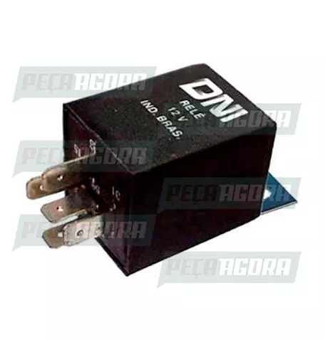 RELE FAROL ACENDIMENTO APOS PARTIDA UNIVERSAL 5 TERMINAIS  COM SUPORTE  12V DNI 