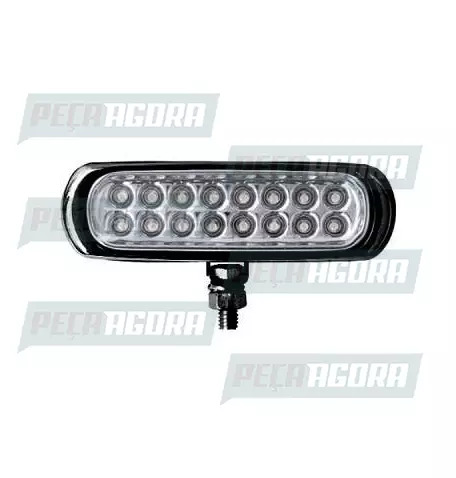 FAROL POLI SLIM COMUM 16 LEDS PRETO BIVOLT AZUL (420962)