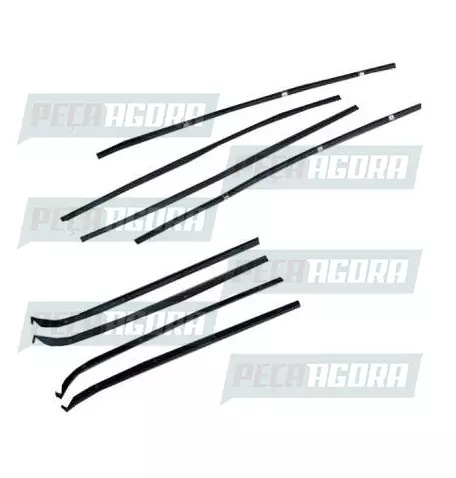 CANALETA VIDRO GM CAMINHOES 64...84 DIANTETRA COM PESTANA (8 PECAS) UNIVEL (4421