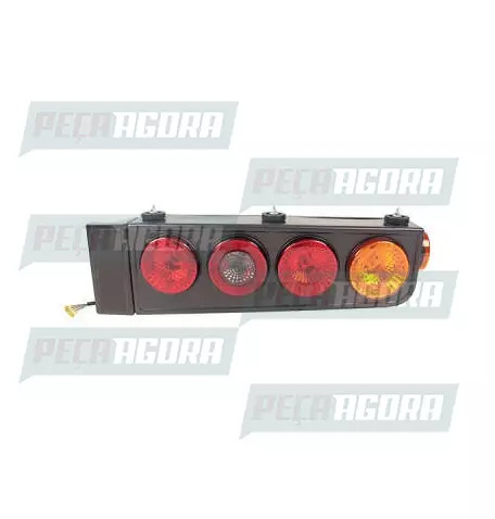 LANTERNA TRASEIRA KIT 2000 METALIZADA COM ABA DIREITO PRADOLUX PL2040 (457677)