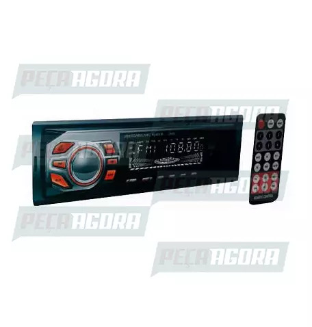 RADIO MP3 PLAYER 12V COM USB CARTAO SD COM CONTROLE AUTOMOTIVO TOP (454226)