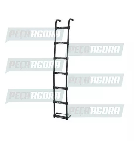 ESCADA TRASEIRA PRETA PARA SCANIA S 2019 LONGA 2218MM 7 DEGRAUS FABBOF (459167)