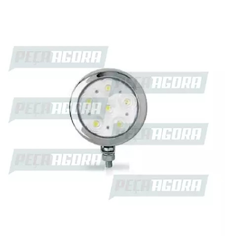 FAROL POLI REDONDO COMUM 06 LEDS CROMADO BIVOLT BRANCO (452356)